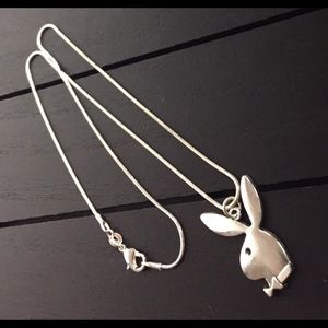 Jewelry - 925 Silver Plated Necklace with Playboy Bunny Jewelry - 925 Silver Plated Necklace with Playboy Bunny